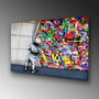 Wallity Pintura Decorativa de Vidrio Templado 70 x 100 cm Multicolor